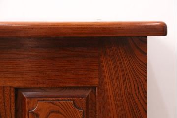 中古　極美品　松本民芸家具の特注品!漆塗りが美しい総ケヤキ材製のベンチ収納箱(収納ボックス)(定価約62万円)(R-049124)