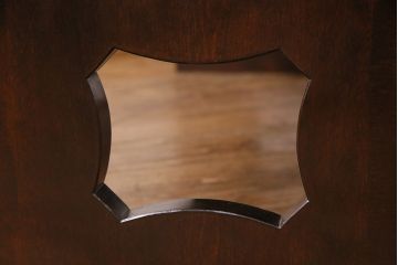 中古美品　松本民芸家具　脚の透かし彫りがアクセントになる上品な文机(ローテーブル、センターテーブル)(R-049125)