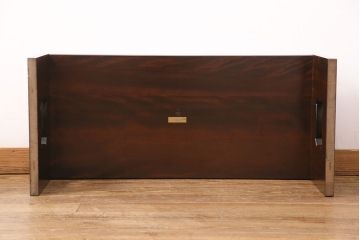 中古美品　松本民芸家具　脚の透かし彫りがアクセントになる上品な文机(ローテーブル、センターテーブル)(R-049125)