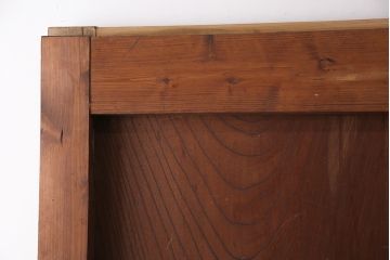 アンティーク建具　ヒノキ材・ケヤキ材　特大金具が存在感抜群の庄内蔵戸(引き戸、玄関戸、建具)(R-049142)