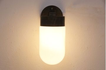 アンティーク照明　昭和初期　ブラケットの無骨なデザインがお洒落なウォールランプ(壁付け照明、壁掛け照明)(R-049148)