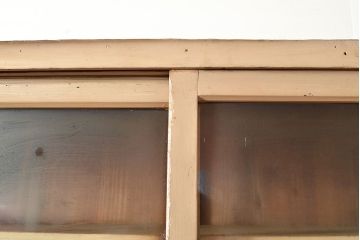 和製アンティーク　収納力抜群!素朴な木の風合いが味わい深い重ね収納棚(キャビネット、戸棚、飾り棚、店舗什器、引き出し)(R-049156)