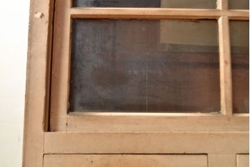 和製アンティーク　収納力抜群!素朴な木の風合いが味わい深い重ね収納棚(キャビネット、戸棚、飾り棚、店舗什器、引き出し)(R-049156)