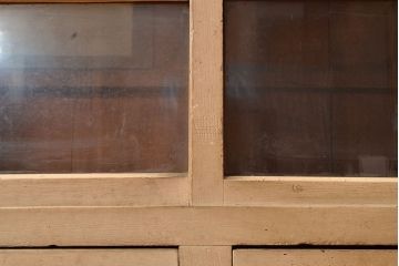 和製アンティーク　収納力抜群!素朴な木の風合いが味わい深い重ね収納棚(キャビネット、戸棚、飾り棚、店舗什器、引き出し)(R-049156)