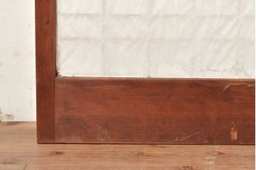 アンティーク建具　鶴亀・松竹梅　縁起物の細工が魅力の障子戸3枚セット(建具、引き戸)(R-049157)