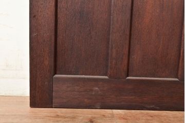 アンティーク建具　昭和レトロ　モールガラス　面取り加工で柔らかな雰囲気が魅力の木製ドア(ガラス扉、建具)(R-049158)
