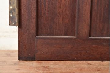 アンティーク建具　昭和レトロ　モールガラス　面取り加工で柔らかな雰囲気が魅力の木製ドア(ガラス扉、建具)(R-049158)