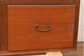 【簡易リペア限定品】和製アンティーク　昭和初期　シンプルな木製の収納棚(オープンラック、飾り棚、本棚)(R-049163)