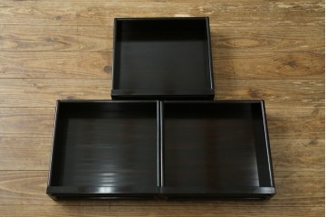 和製ヴィンテージ　黒檀無垢材　上質なこだわりの空間づくりにおすすめの飾り棚　(R-049164)