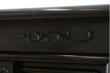 和製ヴィンテージ　黒檀無垢材　上質なこだわりの空間づくりにおすすめの飾り棚　(R-049164)
