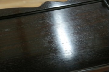和製ヴィンテージ　黒檀無垢材　上質なこだわりの空間づくりにおすすめの飾り棚　(R-049164)