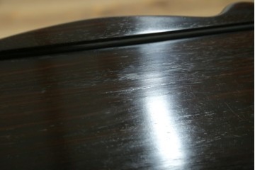 和製ヴィンテージ　黒檀無垢材　上質なこだわりの空間づくりにおすすめの飾り棚　(R-049164)