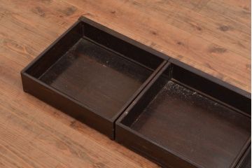 ヴィンテージ家具　黒檀無垢材　上質なこだわりの空間づくりにおすすめの飾り棚(茶棚、戸棚、収納棚、茶箪笥、ビンテージ)(R-049164)
