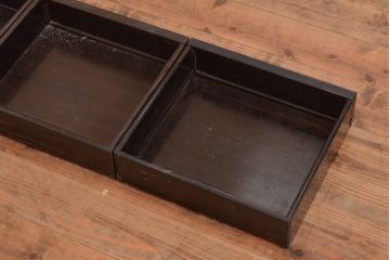 ヴィンテージ家具　黒檀無垢材　上質なこだわりの空間づくりにおすすめの飾り棚(茶棚、戸棚、収納棚、茶箪笥、ビンテージ)(R-049164)