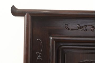 ヴィンテージ家具　黒檀無垢材　上質なこだわりの空間づくりにおすすめの飾り棚(茶棚、戸棚、収納棚、茶箪笥、ビンテージ)(R-049164)
