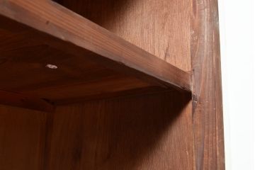 和製アンティーク　昭和初期　素朴な木の風合いが味わい深いレトロな佇まいが魅力の収納棚(オープンラック、店舗什器)(R-049167)