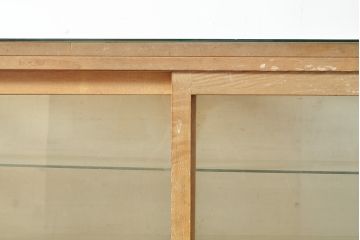 和製アンティーク　レトロなガラスケース(ショーケース、飾り棚)(R-049170)