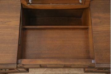 中古　希少　DREXEL HERITAGE(ドレクセルヘリテイジ)　ESPERANTO(エスペラント)　デスクとしても使える、民芸調の個性的なデザインが魅力的なドレッサー(鏡台、化粧台、デスク、在宅ワーク、在宅用)(R-049174)