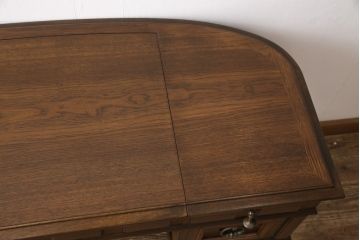 中古　希少　DREXEL HERITAGE(ドレクセルヘリテイジ)　ESPERANTO(エスペラント)　デスクとしても使える、民芸調の個性的なデザインが魅力的なドレッサー(鏡台、化粧台、デスク、在宅ワーク、在宅用)(R-049174)