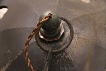 アンティーク照明　重厚な佇まいが存在感を放つ銅製の灯籠(灯篭、吊り下げ照明、天井照明)(R-049181)
