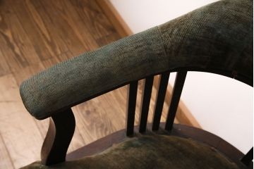 和製アンティーク　大正ロマン　ナラ材製の回転チェア(回転椅子、ドクターチェア、椅子)(R-049190)