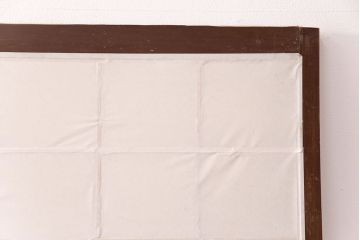 アンティーク建具　小さな障子戸付き　2種類の障子のデザインがお洒落でモダンな雪見障子戸4枚セット(建具、擦り上げ障子戸、擦上障子戸、引き戸)(R-049195)