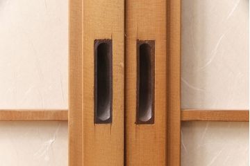 アンティーク建具　日本風情が感じられる雪見障子戸4枚セット(摺り上げ障子戸、引き戸、擦り上げ障子戸、擦上障子戸、建具)(R-049199)