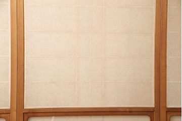 アンティーク建具　日本風情が感じられる雪見障子戸4枚セット(摺り上げ障子戸、引き戸、擦り上げ障子戸、擦上障子戸、建具)(R-049199)