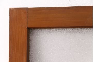 アンティーク建具　ヒノキ材　昭和レトロな空間づくりにおすすめの木製ドア(ガラス扉、建具)(R-049206)