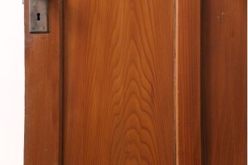 アンティーク建具　ヒノキ材　昭和レトロな空間づくりにおすすめの木製ドア(ガラス扉、建具)(R-049206)