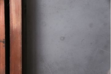 和製アンティーク　結霜ガラスとすりガラスがレトロな雰囲気を高めるガラス戸2枚セット(引き戸、建具)(R-049208)