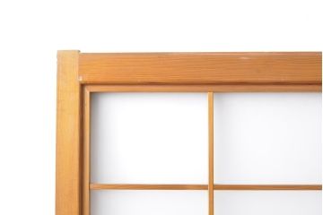 ヴィンテージ建具　昭和レトロ　すりガラス入り　昔懐かしい雰囲気が魅力のガラス戸2枚セット(引き戸、建具)(R-049209)