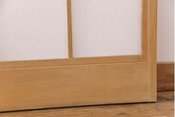アンティーク建具　使い込まれた風合いが趣溢れる雪見障子戸4枚セット(摺り上げ障子戸、引き戸、擦り上げ障子戸、擦上障子戸、建具)(R-049212)