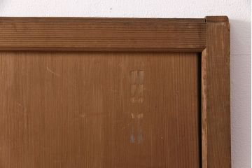 アンティーク建具　明るい木色がぬくもり溢れる障子帯戸2枚セット(障子戸、格子戸、板戸、引き戸、建具)(R-049214)