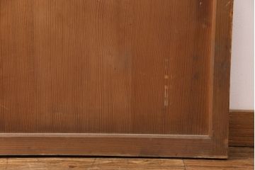 アンティーク建具　明るい木色がぬくもり溢れる障子帯戸2枚セット(障子戸、格子戸、板戸、引き戸、建具)(R-049214)