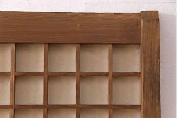 和製アンティーク　細かな升格子が美しい!上質な空間作りを叶える障子戸2枚セット(引き戸、建具)(R-049215)
