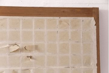 和製アンティーク　細かな升格子が美しい!上質な空間作りを叶える障子戸2枚セット(引き戸、建具)(R-049215)