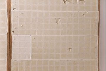 和製アンティーク　細かな升格子が美しい!上質な空間作りを叶える障子戸2枚セット(引き戸、建具)(R-049215)