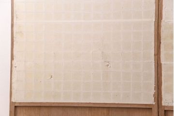 和製アンティーク　細かな升格子が美しい!上質な空間作りを叶える障子戸2枚セット(引き戸、建具)(R-049215)