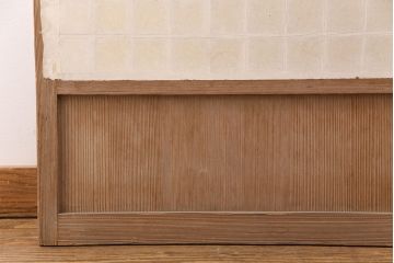 和製アンティーク　細かな升格子が美しい!上質な空間作りを叶える障子戸2枚セット(引き戸、建具)(R-049215)