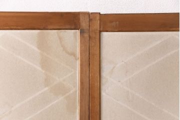 和製アンティーク　二重菱のデザインが珍しい!品のある和を演出する障子戸2枚セット(引き戸、建具)(R-049216)