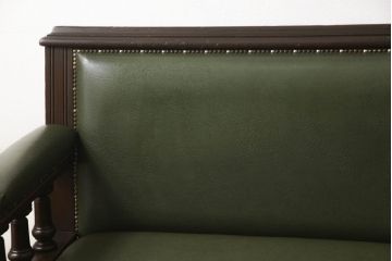 アンティーク家具　イギリスアンティーク　バーチ材　落ち着きのある大人の空間を演出するベンチソファ(3人掛けソファ、アームソファ)(R-049220)