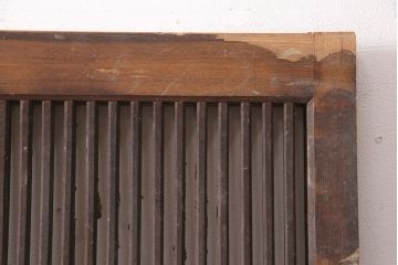 アンティーク建具　長い歳月を経た時代の味わいを感じる総ケヤキ材製蔵戸(玄関戸、引き戸、建具)(R-049223)