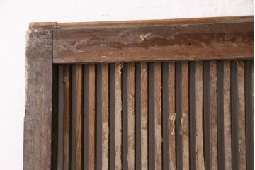 アンティーク建具　長い歳月を経た時代の味わいを感じる総ケヤキ材製蔵戸(玄関戸、引き戸、建具)(R-049223)