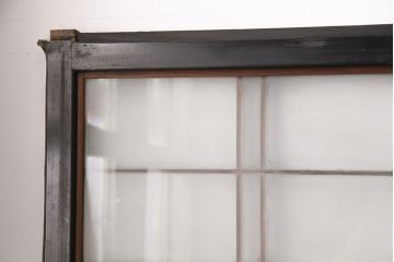 和製アンティーク　秋田県産　腰板ケヤキ材　レトロな空間づくりにおすすめなガラス戸4枚セット(引き戸、建具)(R-049226)