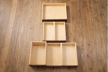 中古　北海道民芸家具　希少な絶版品!両袖タイプで収納力も抜群のライティングビューロー(デスク、在宅ワーク、在宅用両袖机)(R-049240)
