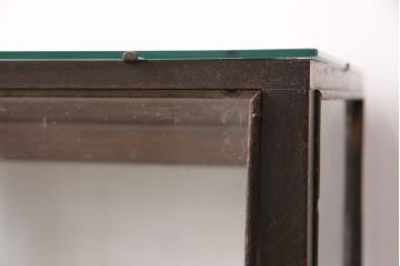 和製アンティーク　昭和レトロ　ナラ材製のレトロなガラスケース(ショーケース、陳列棚、店舗什器)(R-049247)