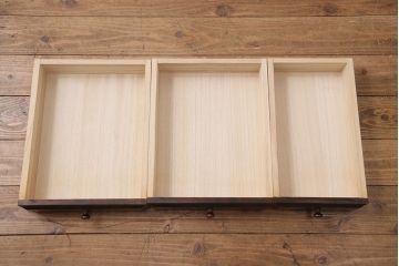 中古　北海道民芸家具　落ち着いた色合いがシックな雰囲気を漂わせる文机(片袖机、在宅ワーク、在宅用デスク)(R-049249)