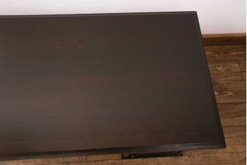 中古　北海道民芸家具　落ち着いた色合いがシックな雰囲気を漂わせる文机(片袖机、在宅ワーク、在宅用デスク)(R-049249)