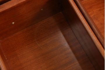 中古　高級唐木家具　上質なつくりが品の良さを高めるカリン材製ライティングビューロー(デスク、机、在宅ワーク、在宅用チェスト、花梨材)(R-049250)
